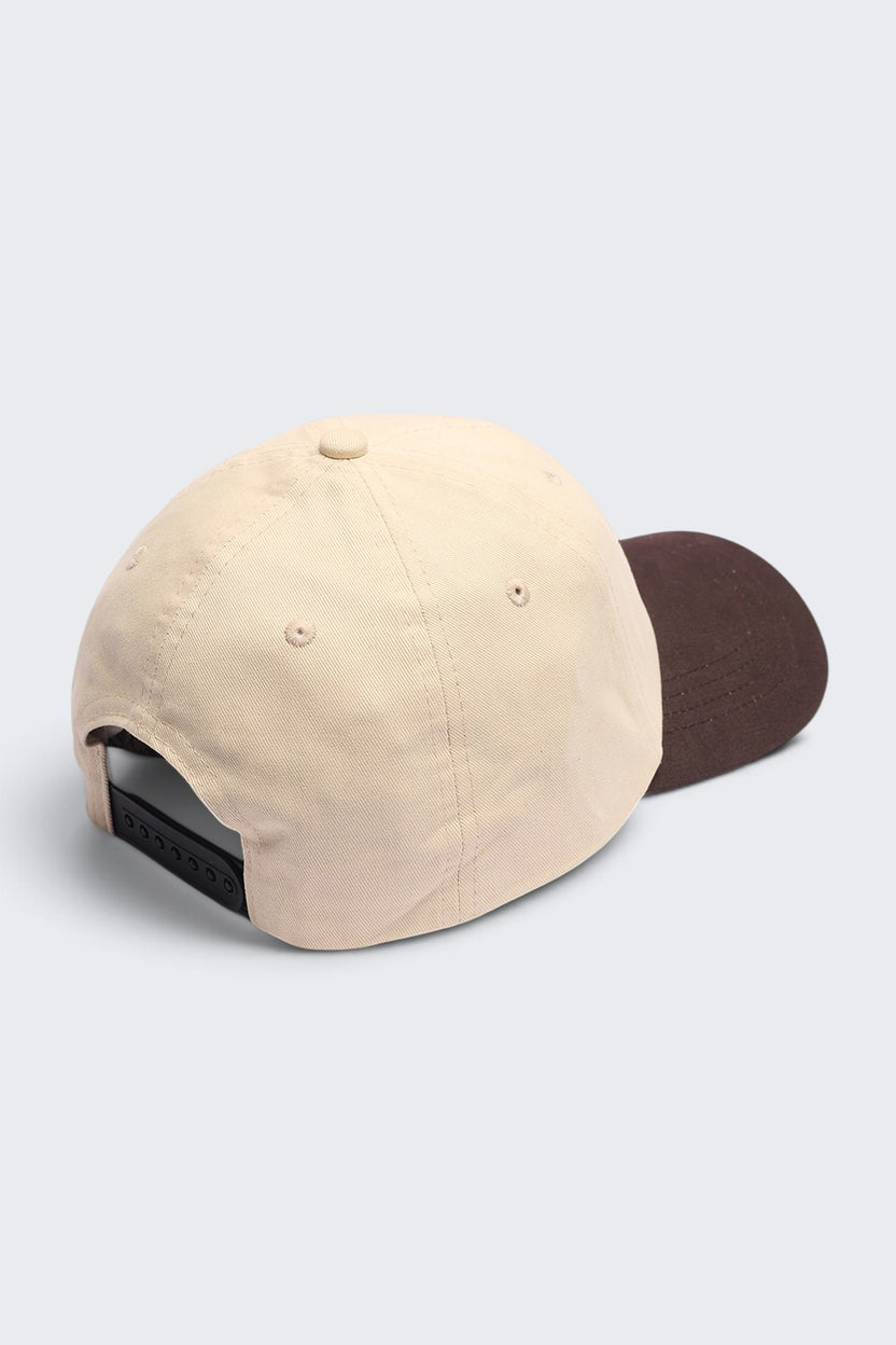 Mens Beige Embroidered Cap - Image 4