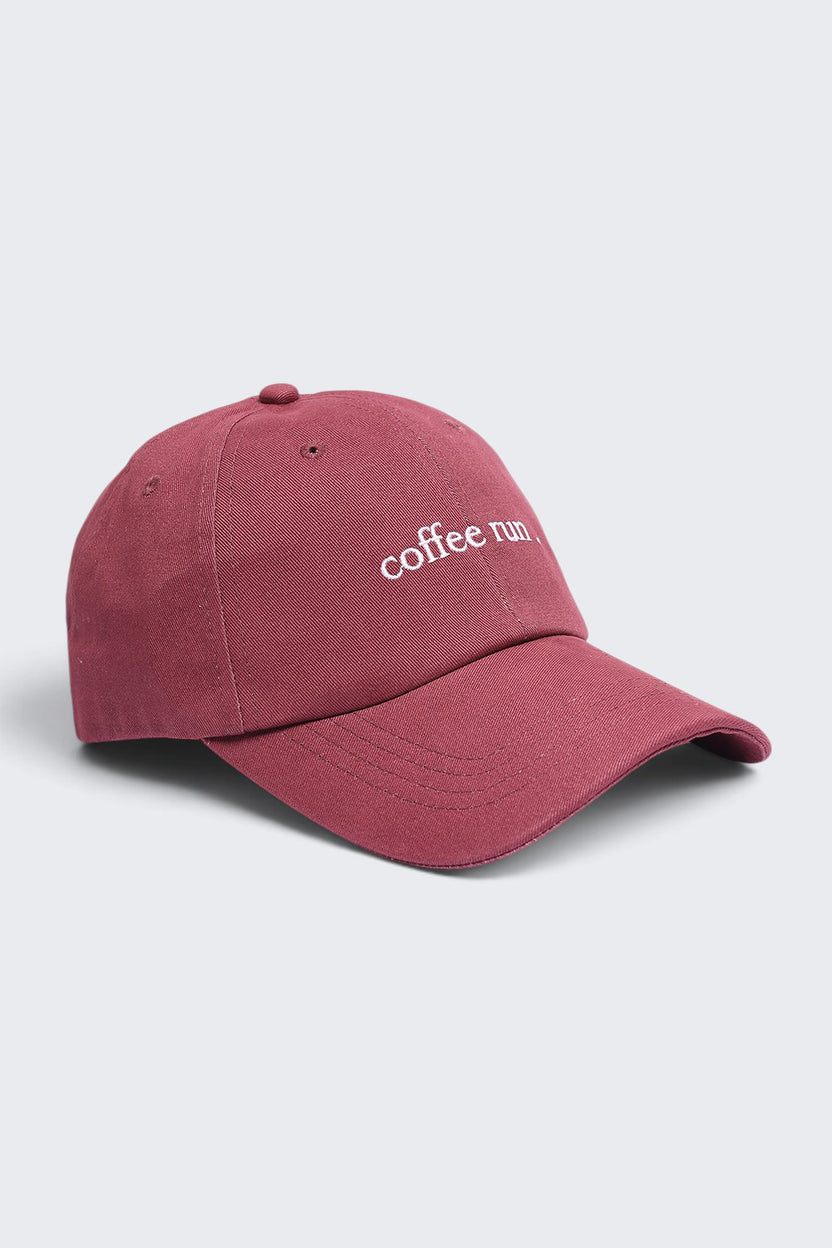 Mens Maroon Embroidered Cap - Image 2