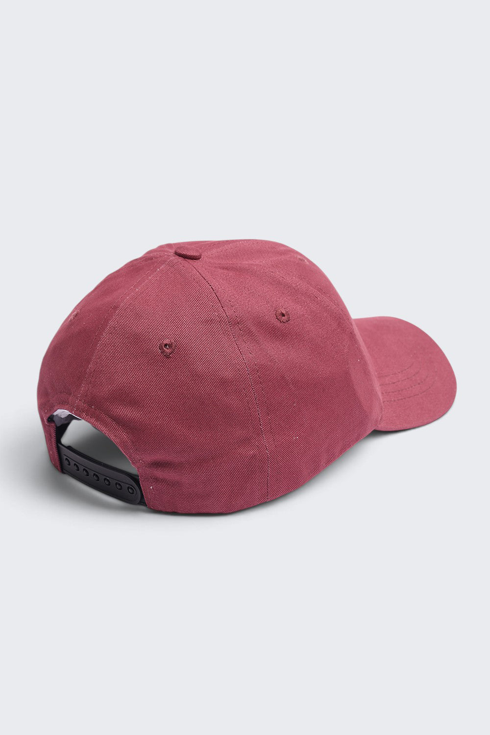Mens Maroon Embroidered Cap - Image 4