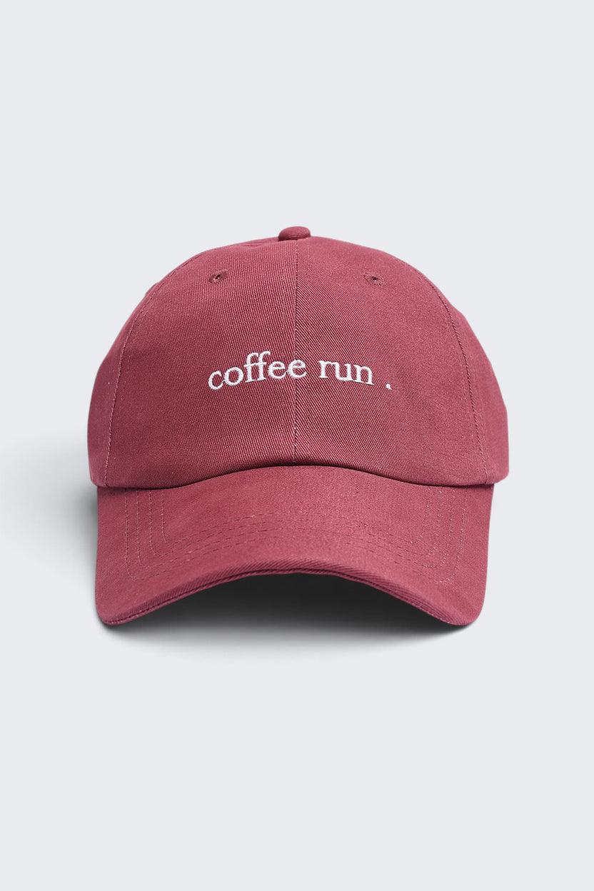 Mens Maroon Embroidered Cap - Image 5