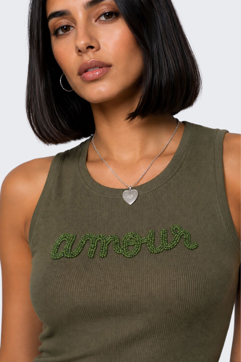 Womens Regular Fit Olive Embroidered T-Shirt - Image 3
