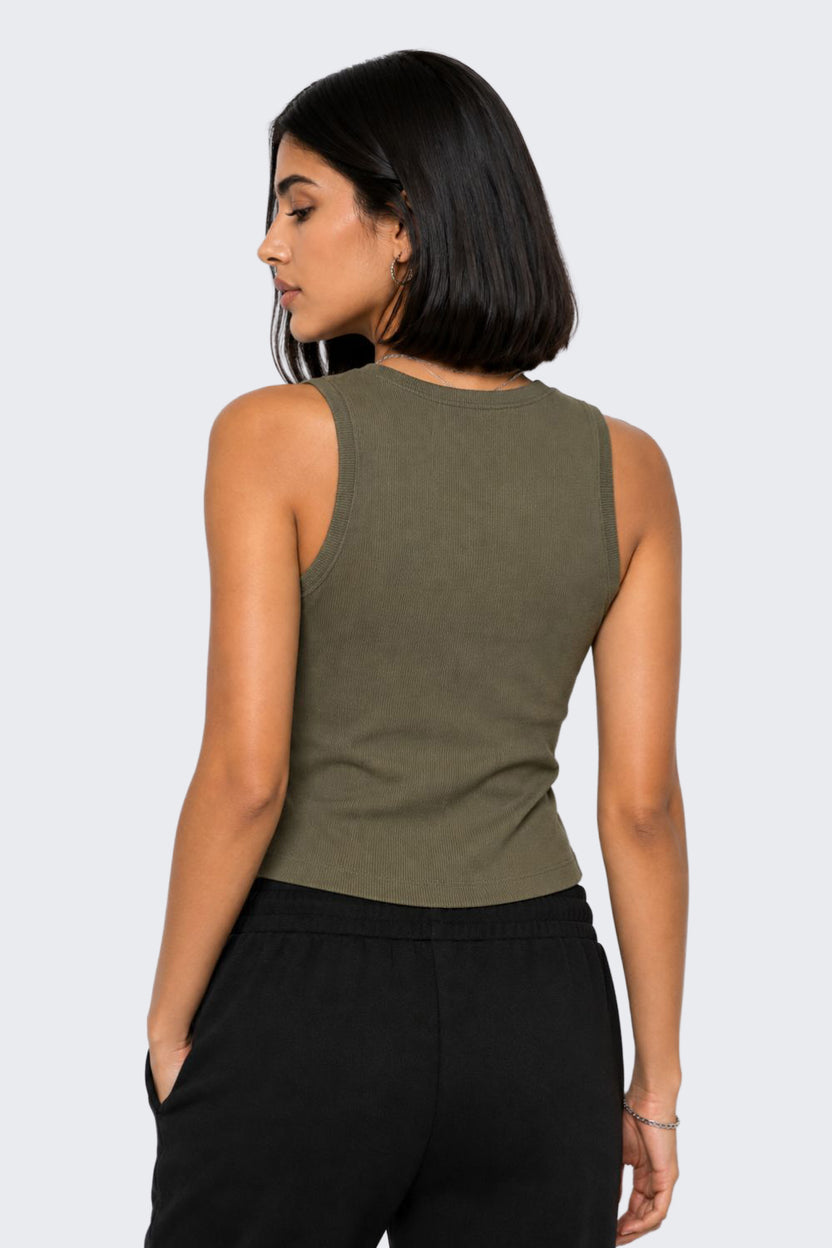 Womens Regular Fit Olive Embroidered T-Shirt - Image 5