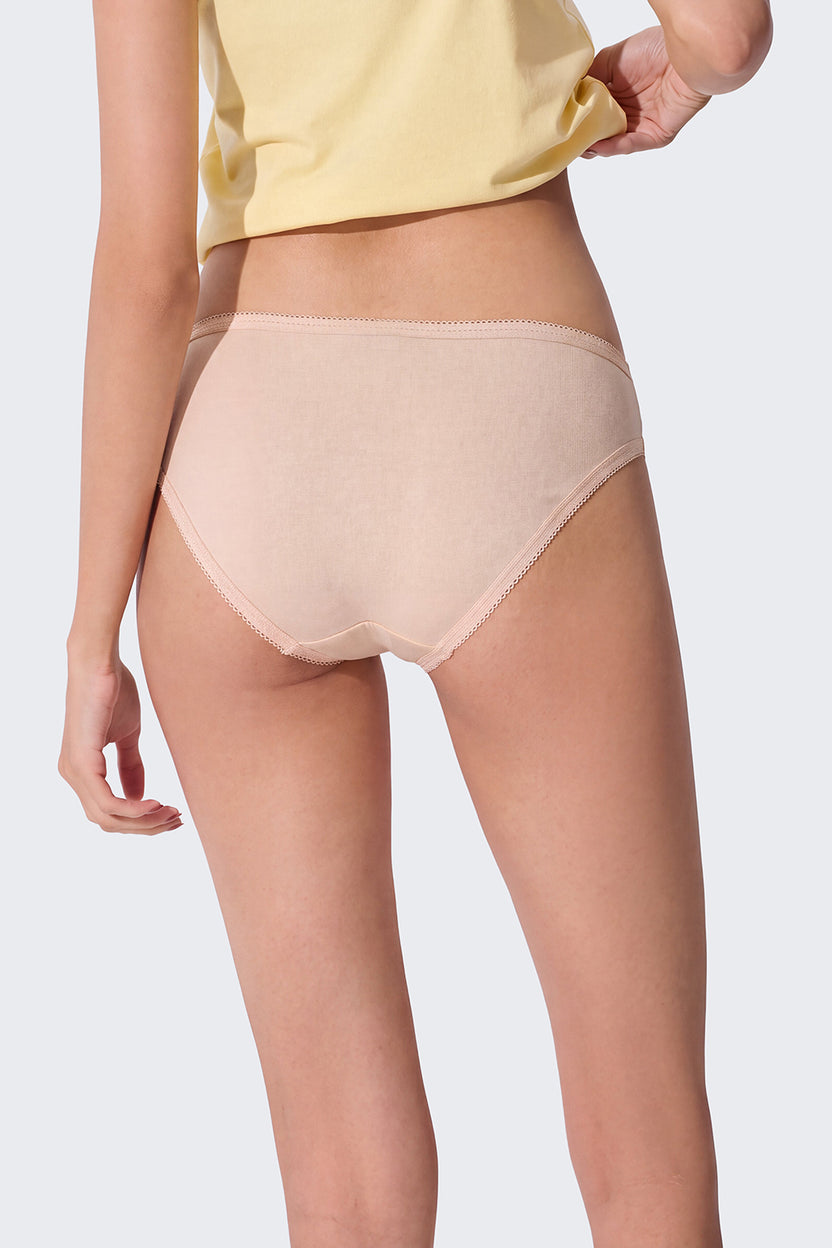 Womens Beige Assorted Pack of 3 Panties - Image 4
