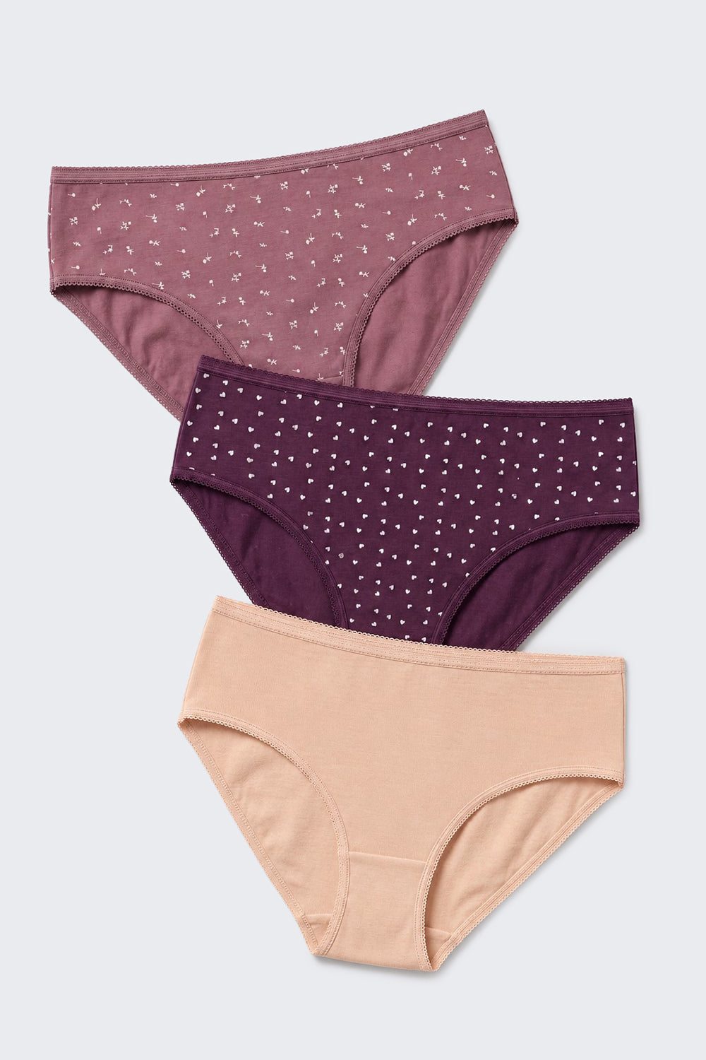 Womens Brown Assorted Prints Pack of 3 Panties - Image 3