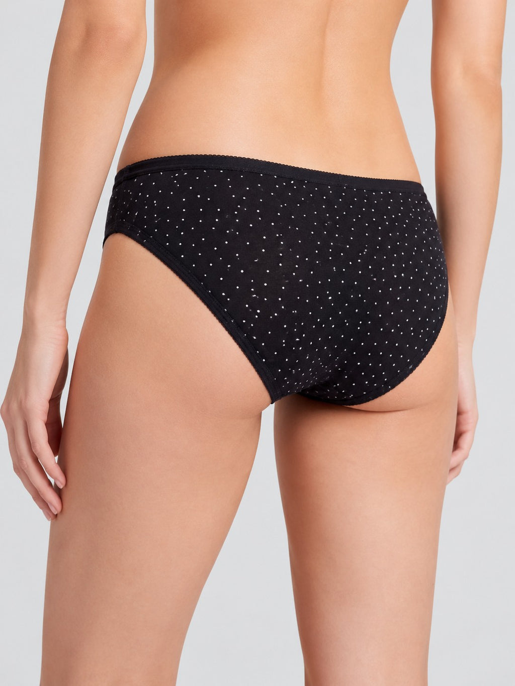 Womens Black Polka Dot Printed Pack of 3 Panties - Image 4