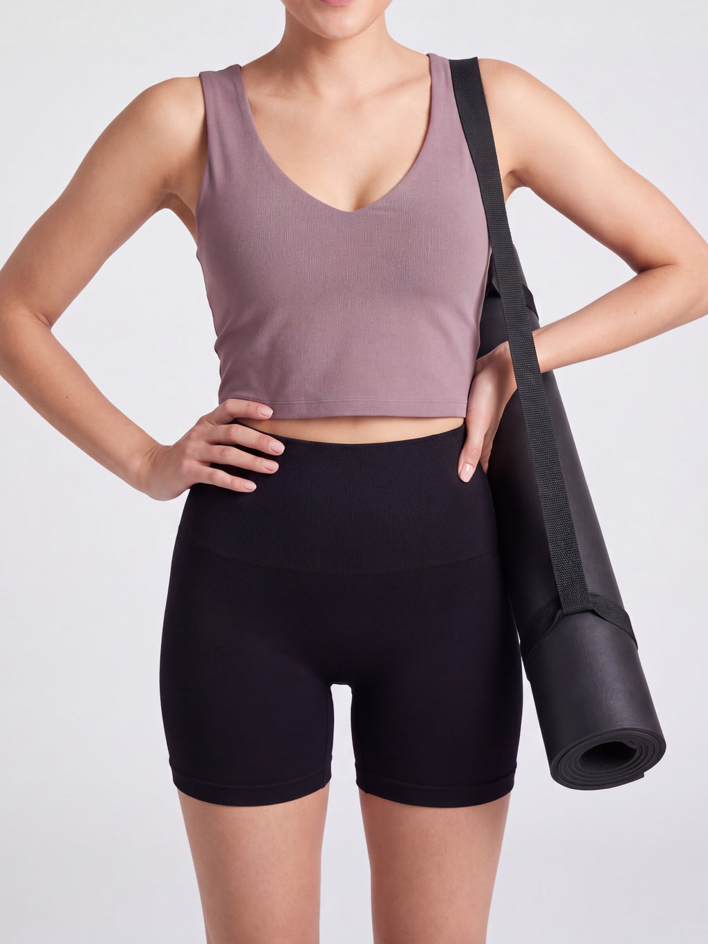 Womens Regular Fit Black Solid Shapewear - Image 1