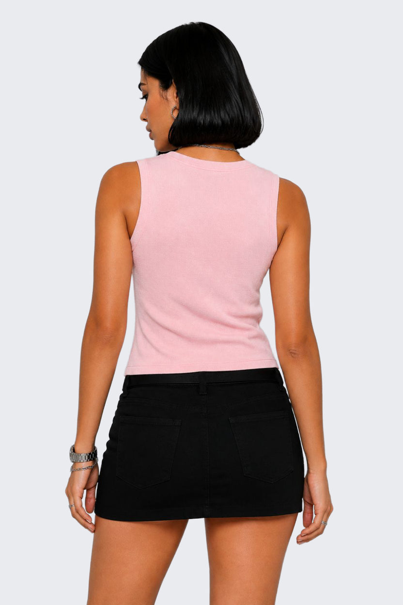 Womens Regular Fit Pink Embellished T-Shirt - Image 5