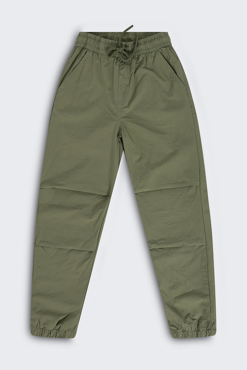 Tweens Boys Olive Solid Joggers - Image 2
