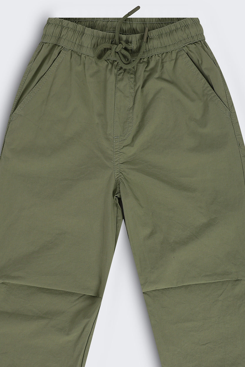 Tweens Boys Olive Solid Joggers - Image 5