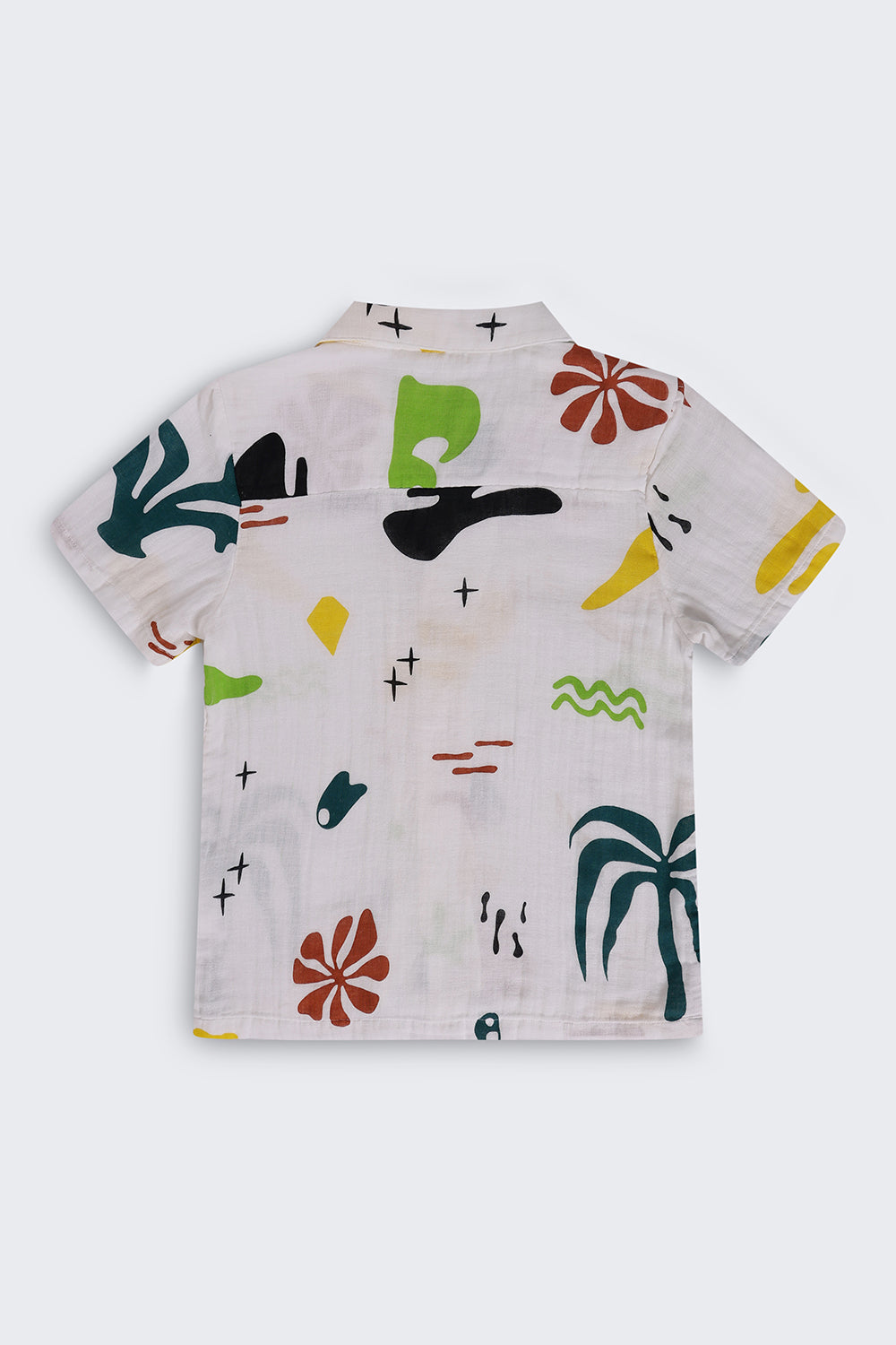 Tweens Boys Regular Fit White All - Over Print Shirt - Image 4