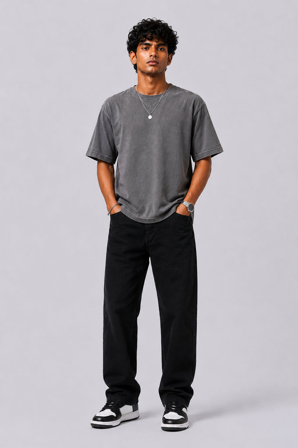 Mens Straight Fit Black Jeans With 5 Pocket - Image 6
