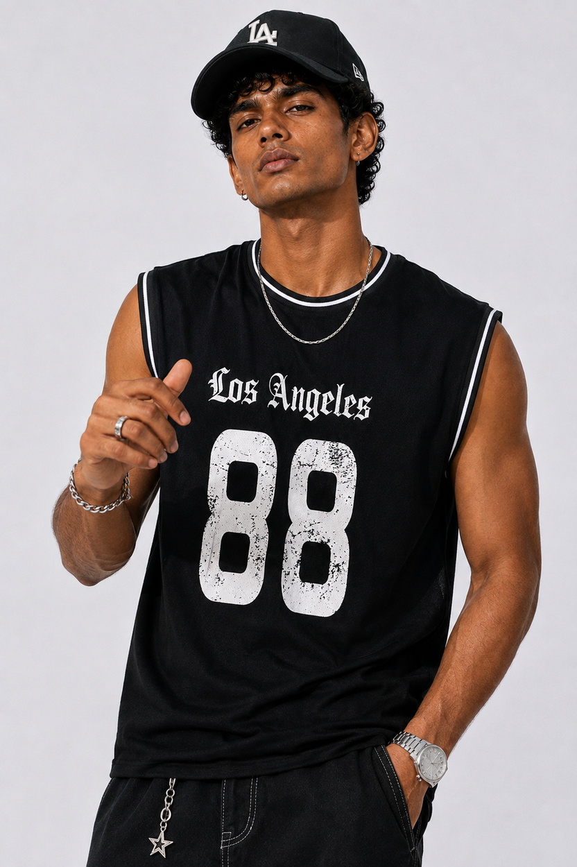 Mens Regular Fit Black  Printed T-Shirt - Image 1
