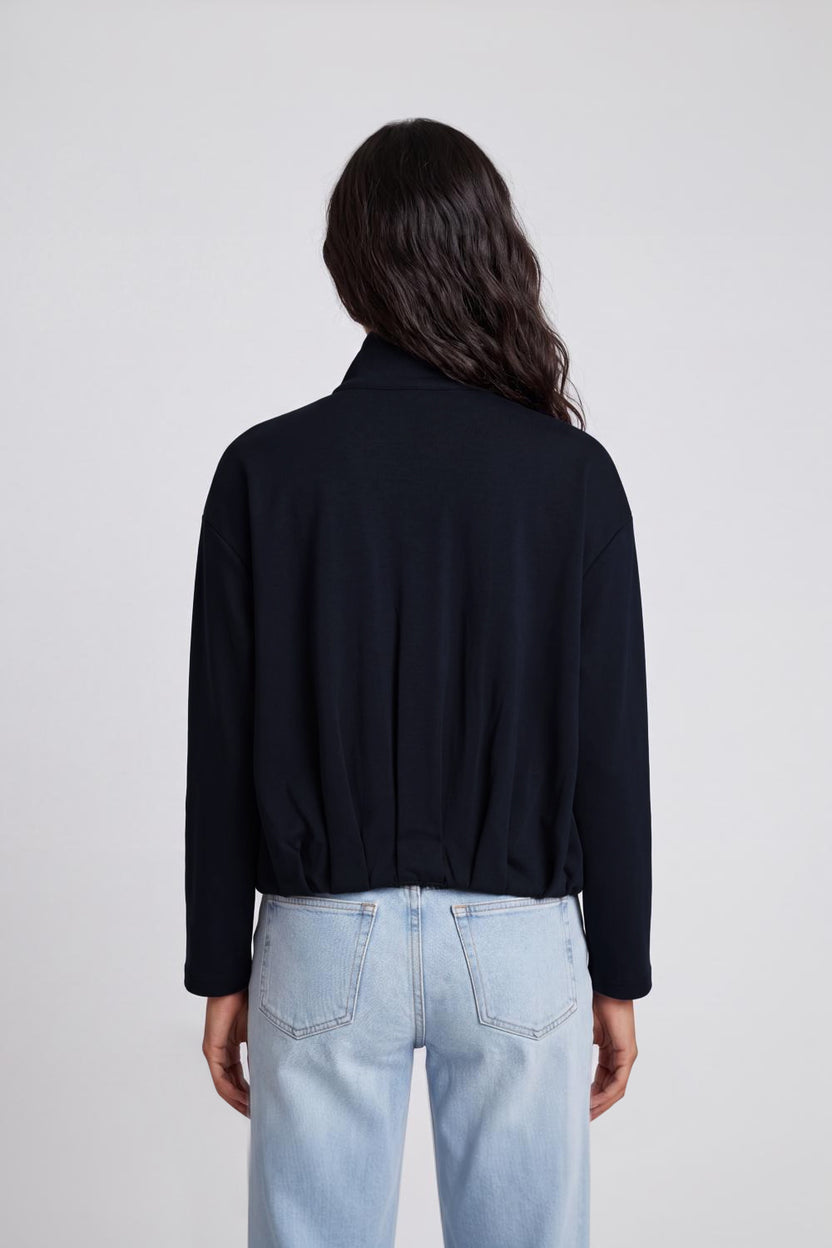 Womens Regular Fit Navy Solid Jacket - Image 5