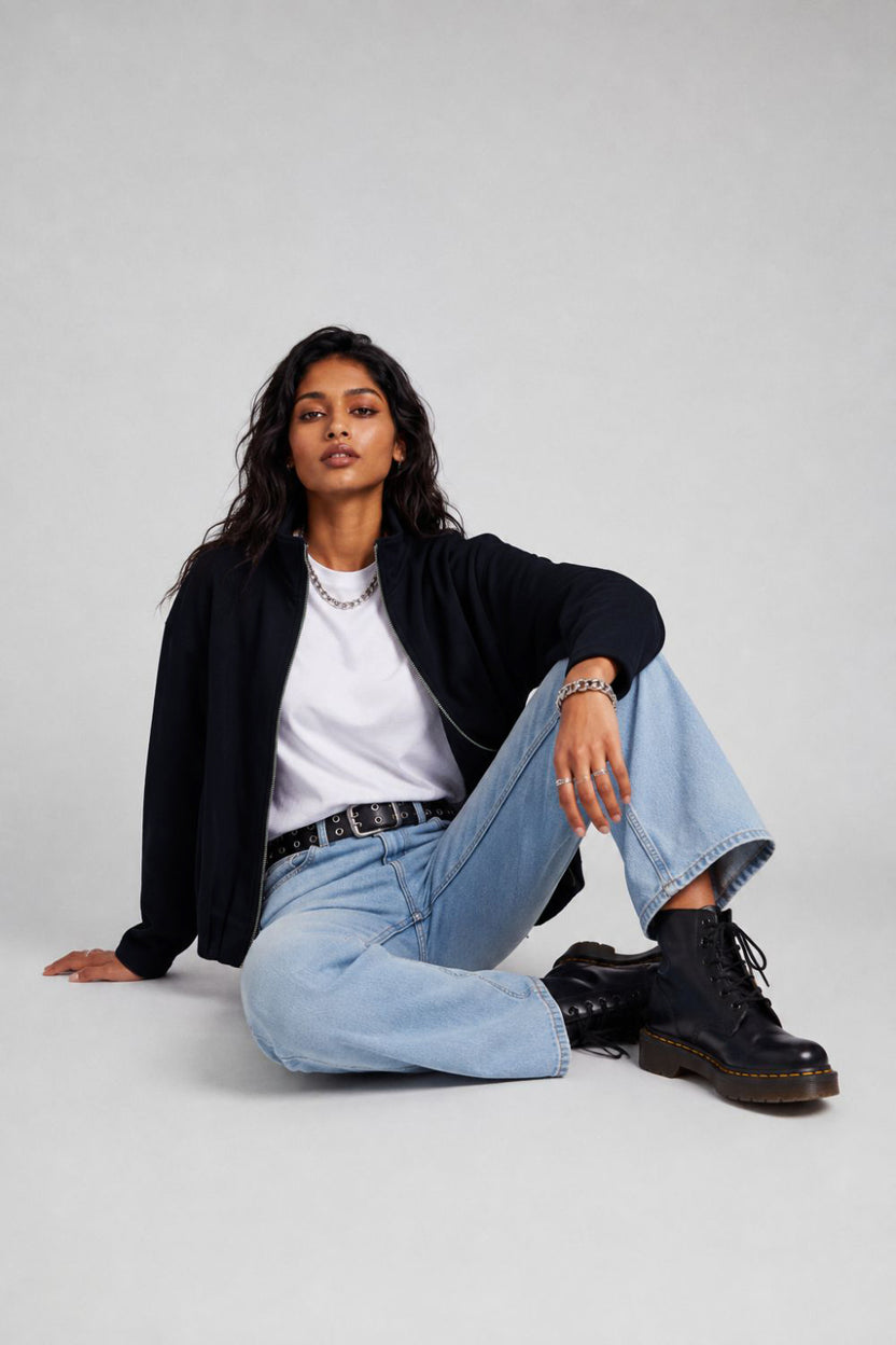 Womens Regular Fit Navy Solid Jacket - Image 6