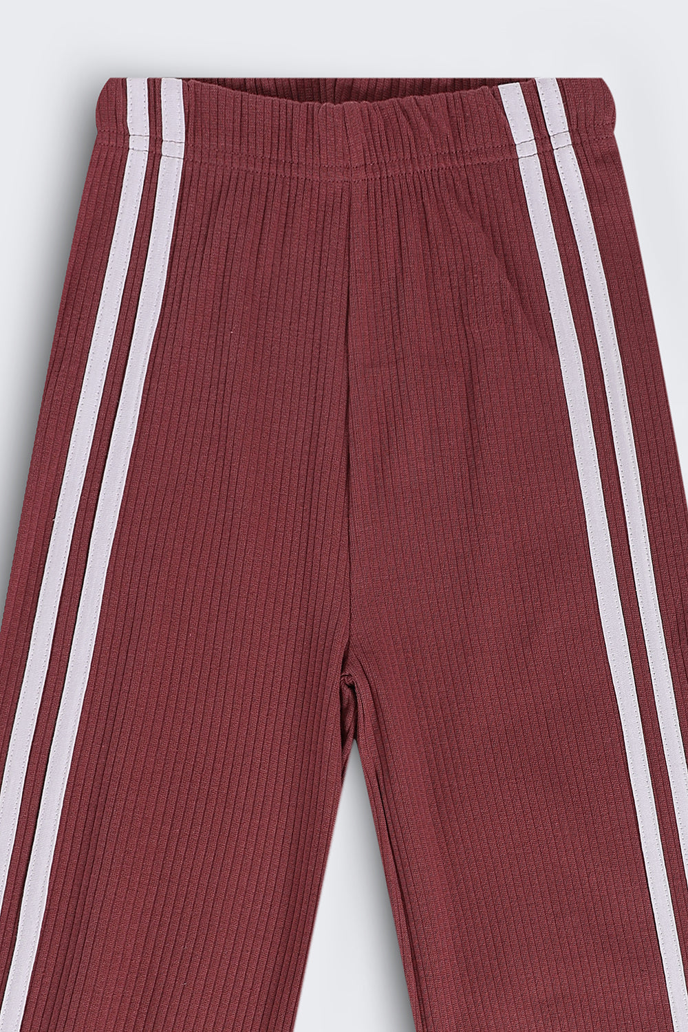 Tweens Girls Wide Leg Fit Mauve Solid Track Pants - Image 5