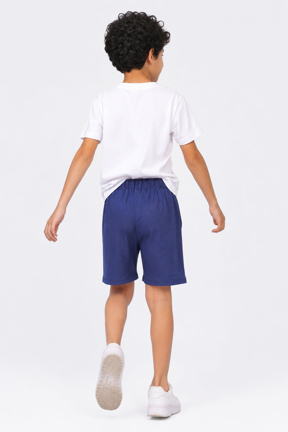 Tweens Boys Regular Fit Navy Letter Shorts - Image 3