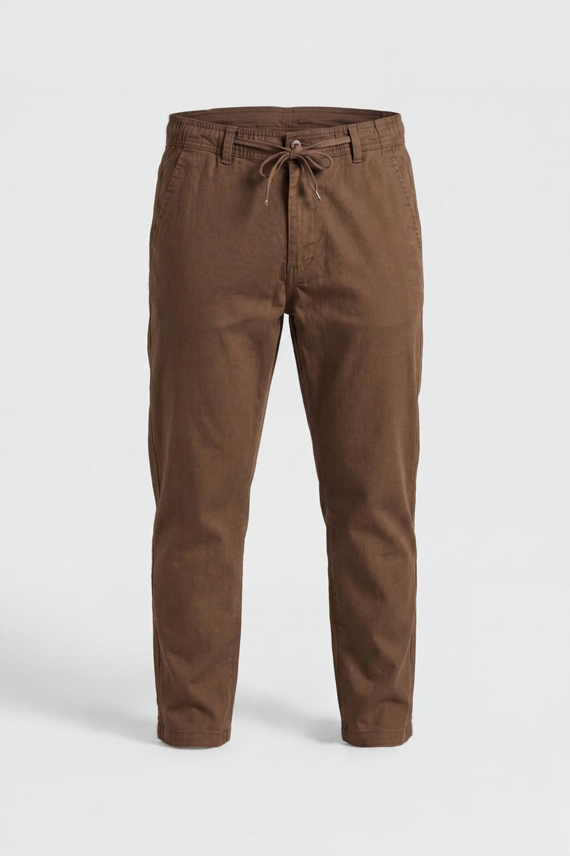 Mens Regular Fit Brown Solid Trouser - Image 7