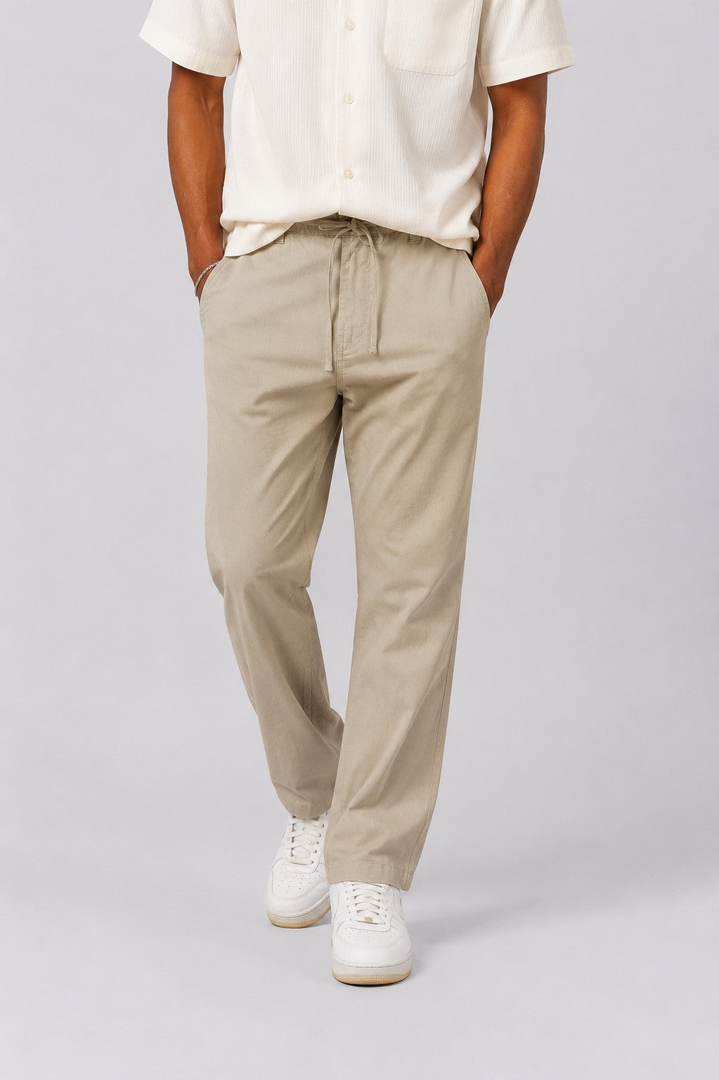 Men Regular Fit Sage Solid Trouser - Image 2
