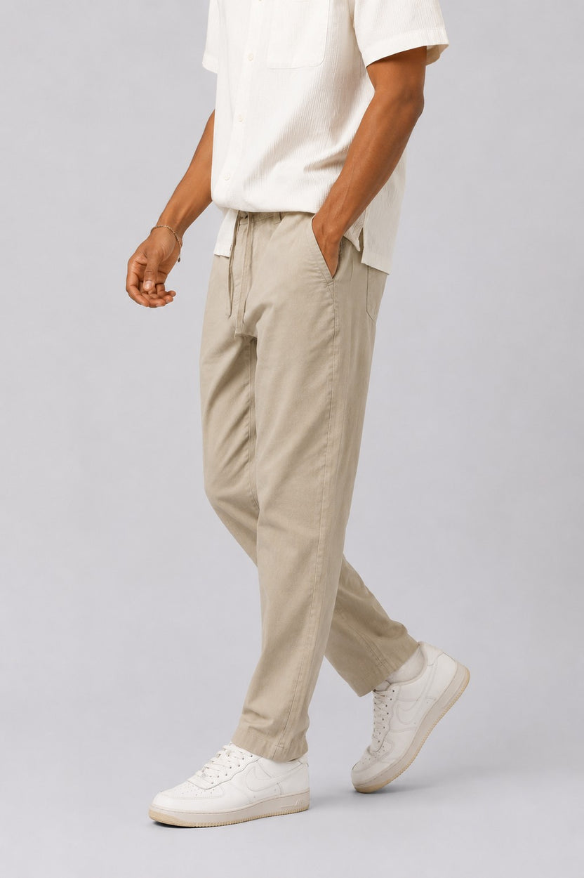 Men Regular Fit Sage Solid Trouser - Image 4