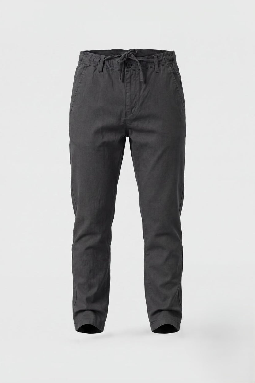 Men Straight Fit Grey Solid Trouser - Image 7
