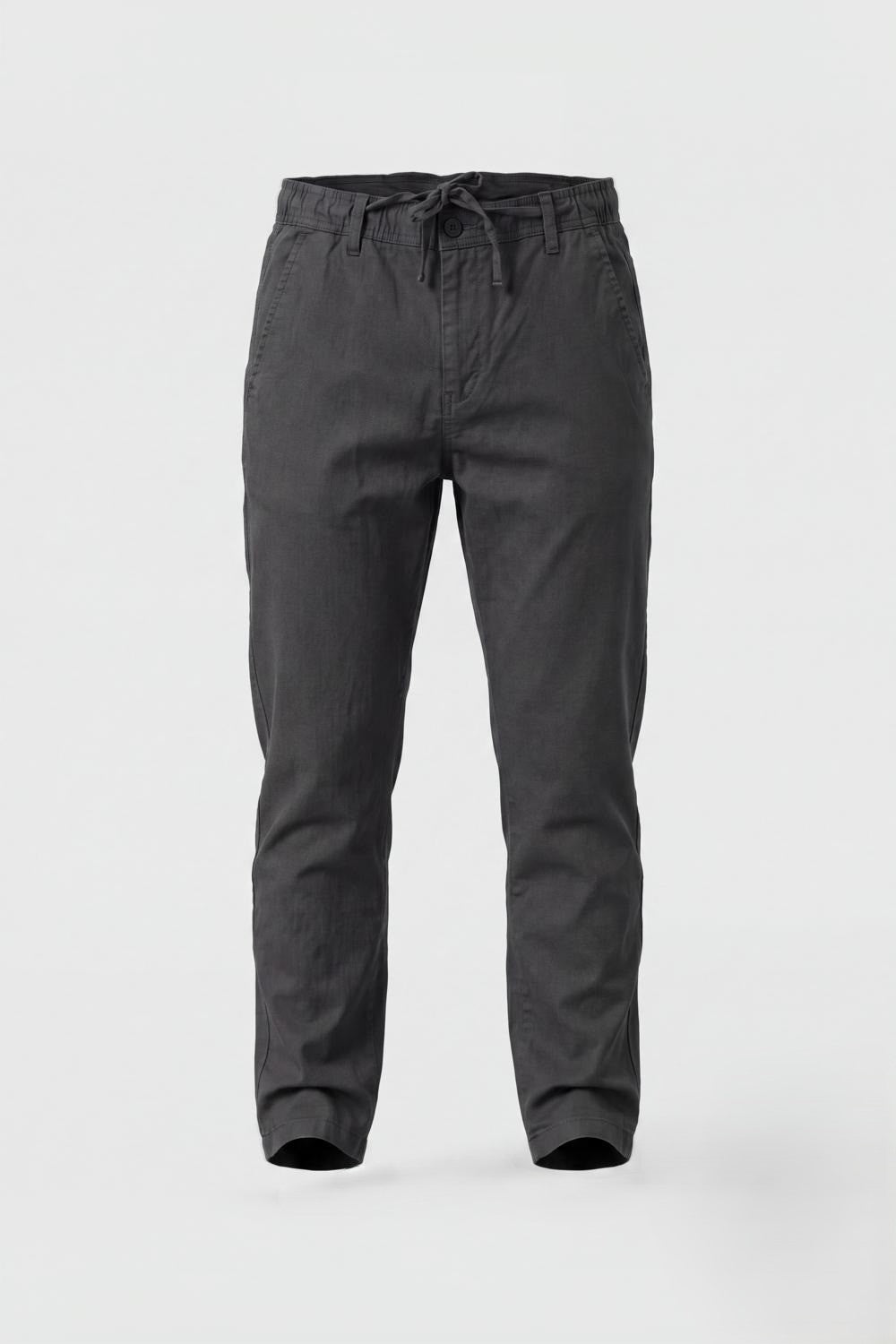 Men Straight Fit Grey Solid Trouser - Image 7