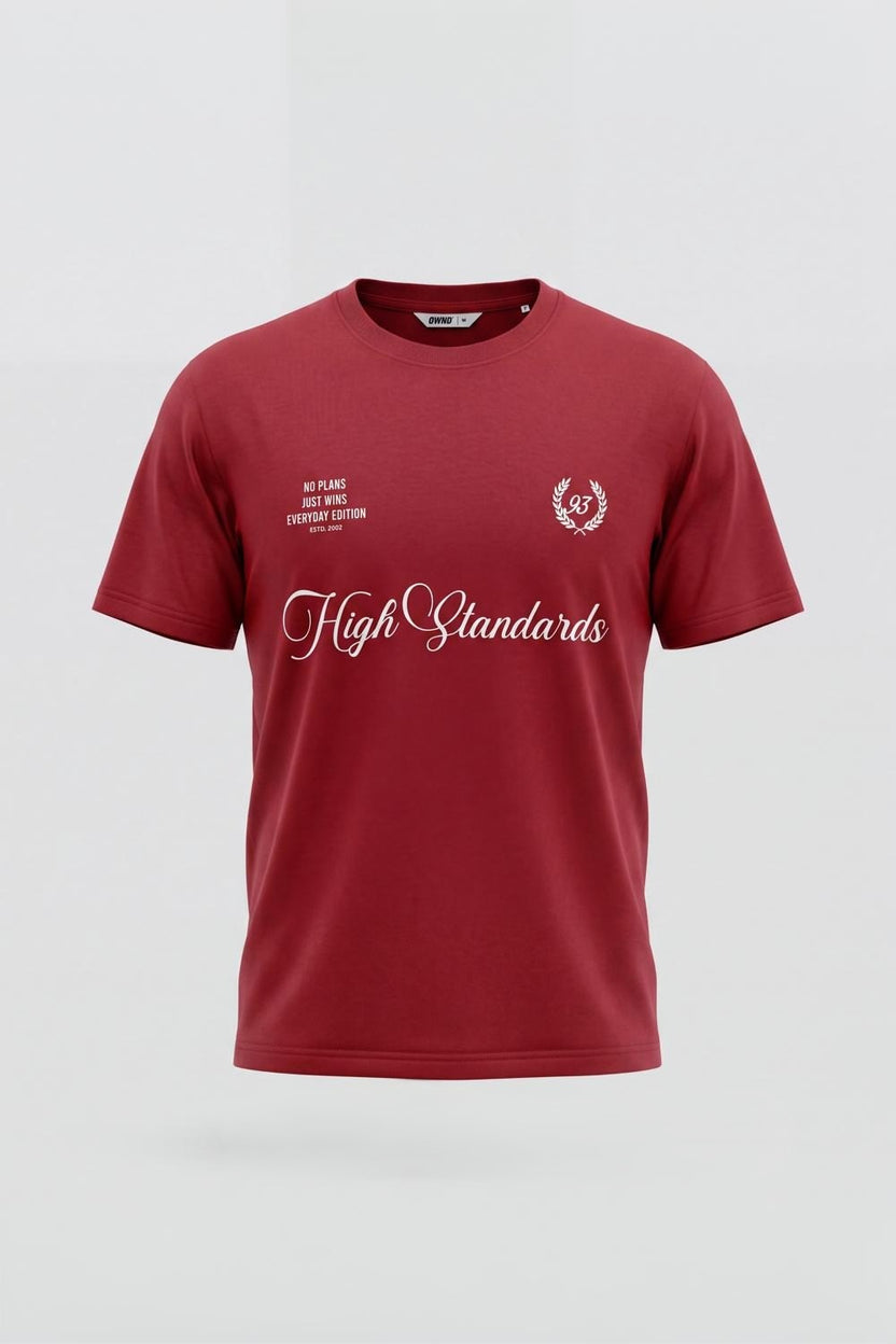 Men Regular Fit Rust Letter Printed T-Shirt - Image 7