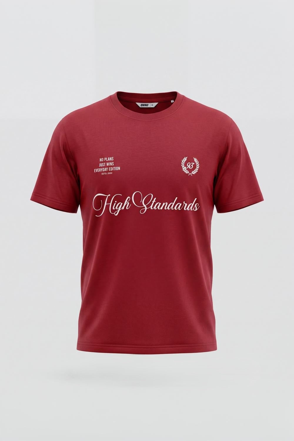 Men Regular Fit Rust Letter Printed T-Shirt - Image 7