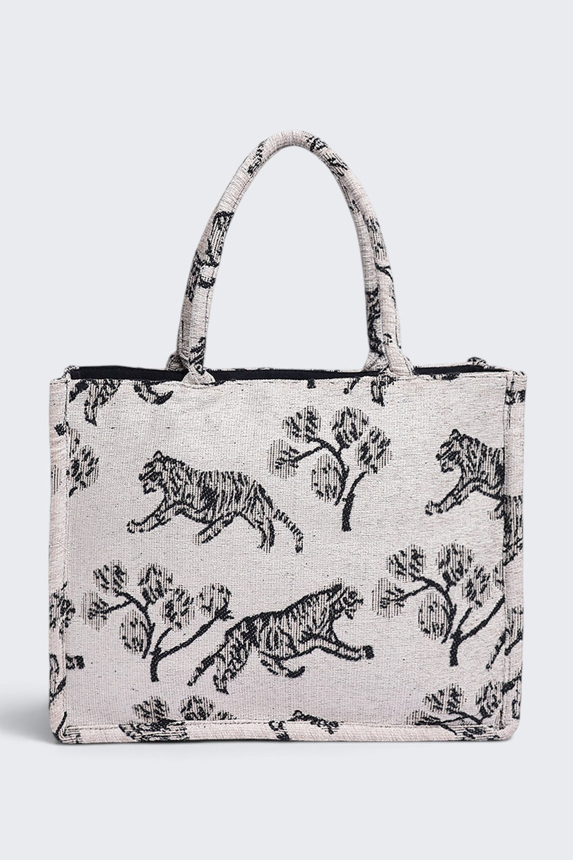 Women Off White Wildlife-Inspired Tote Bag - Image 2