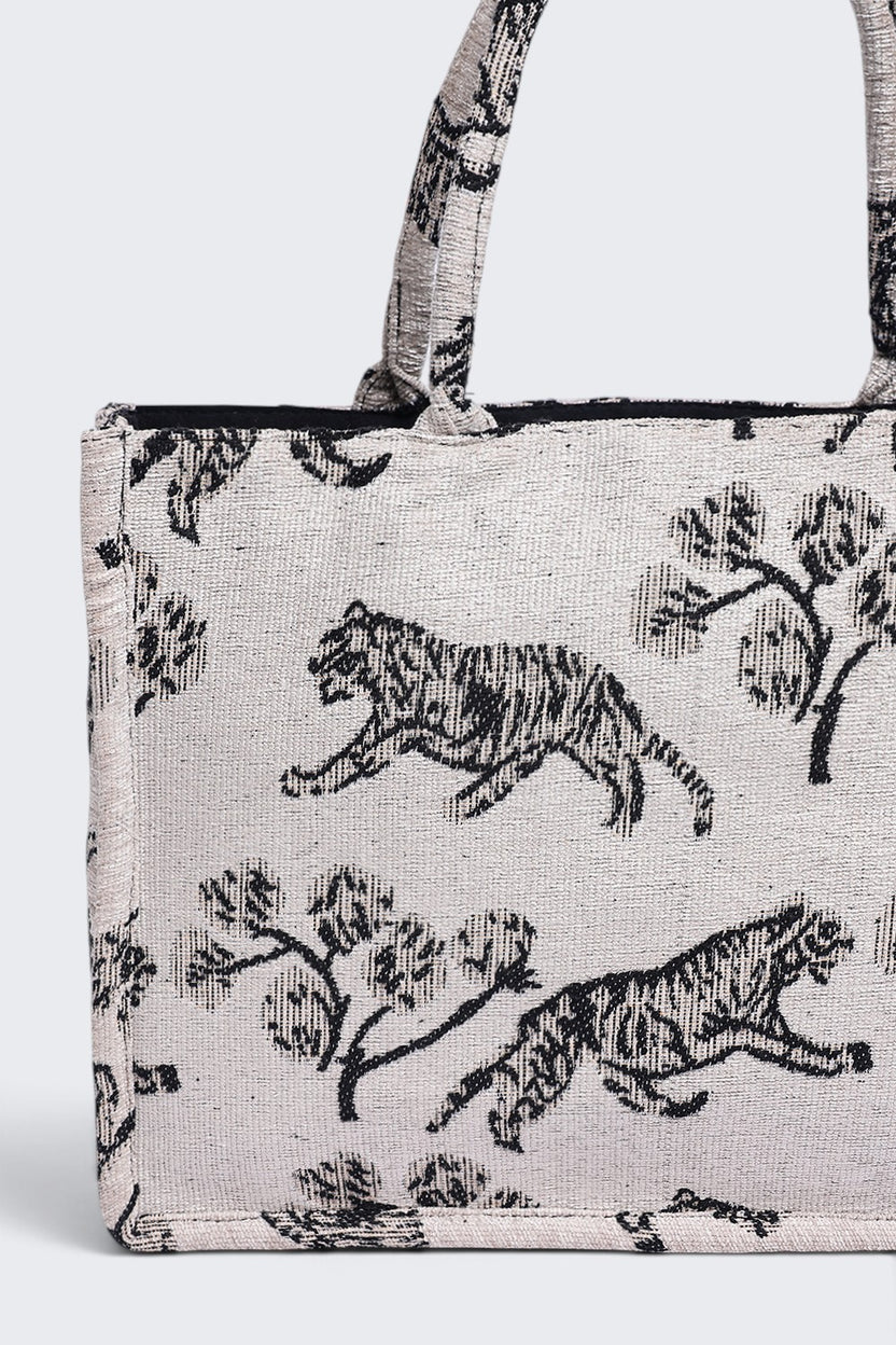 Women Off White Wildlife-Inspired Tote Bag - Image 5
