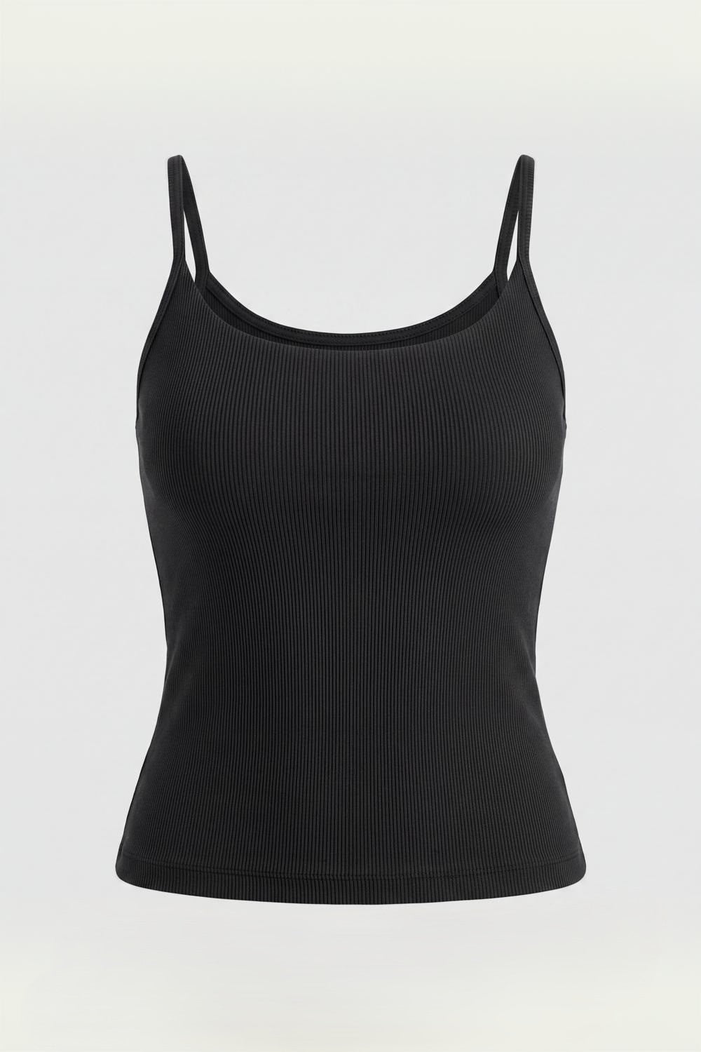 Women Regular Fit Black Solid Camisole With Built Bra - Image 7