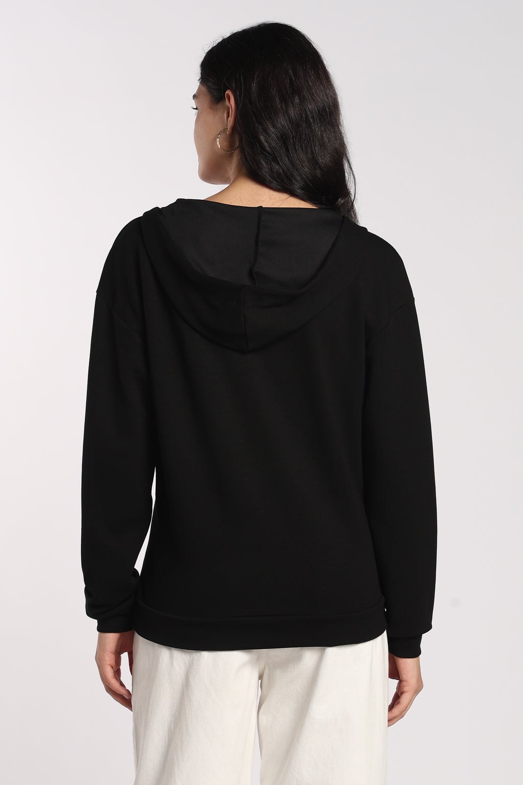 Womens Regular Fit Black V-Neck Top - Image 5