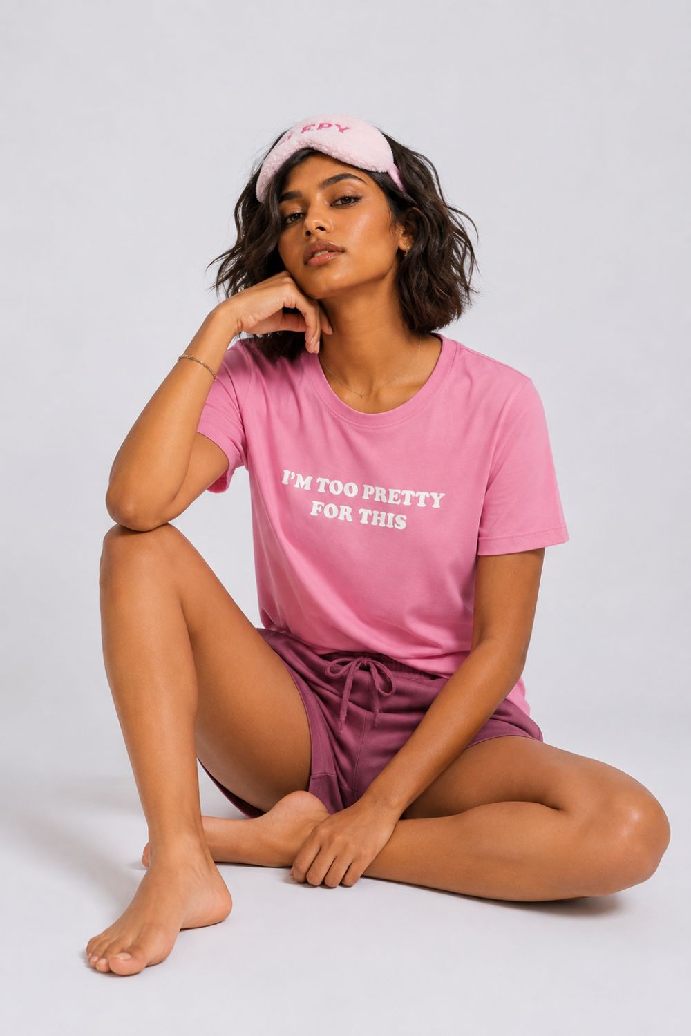 Womens Regular Fit Pink Graphic Printed T-Shirt - Image 6