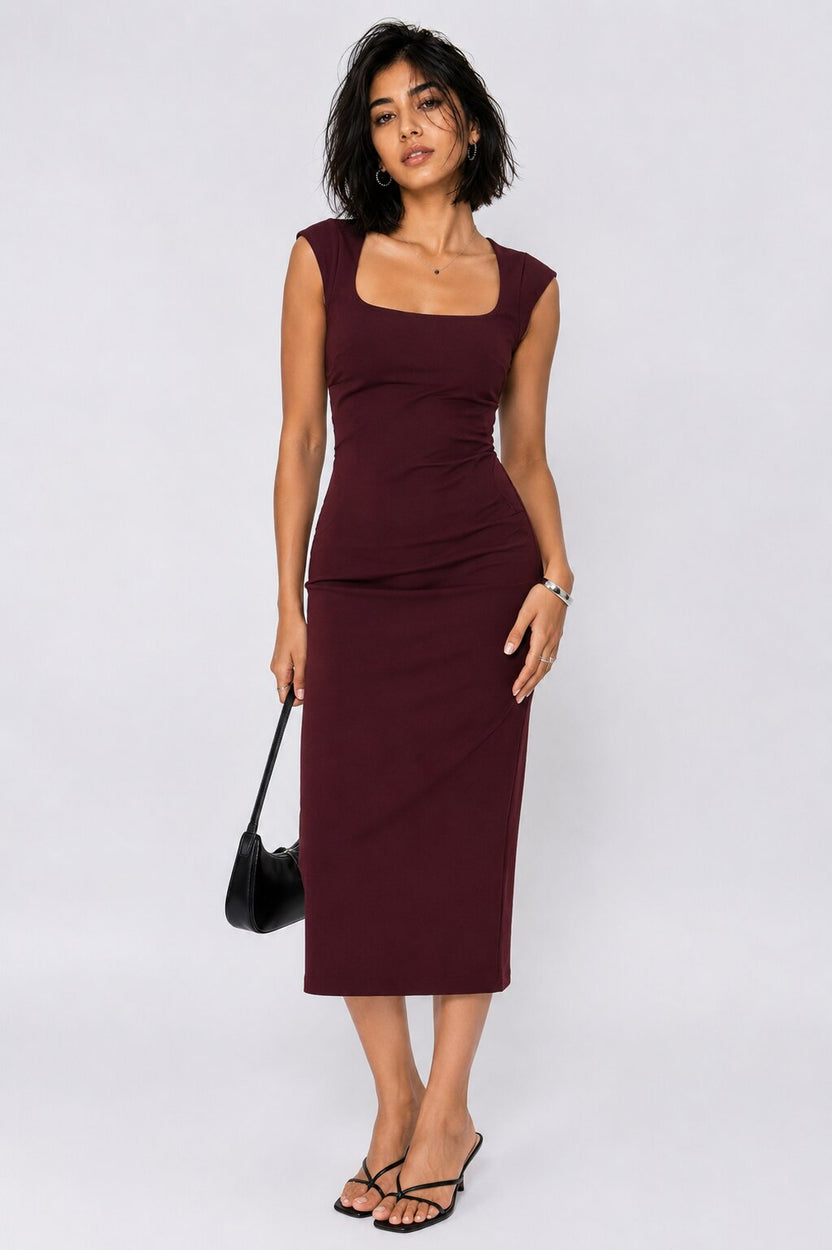 Womens Bodycon Midi Dress - Image 1