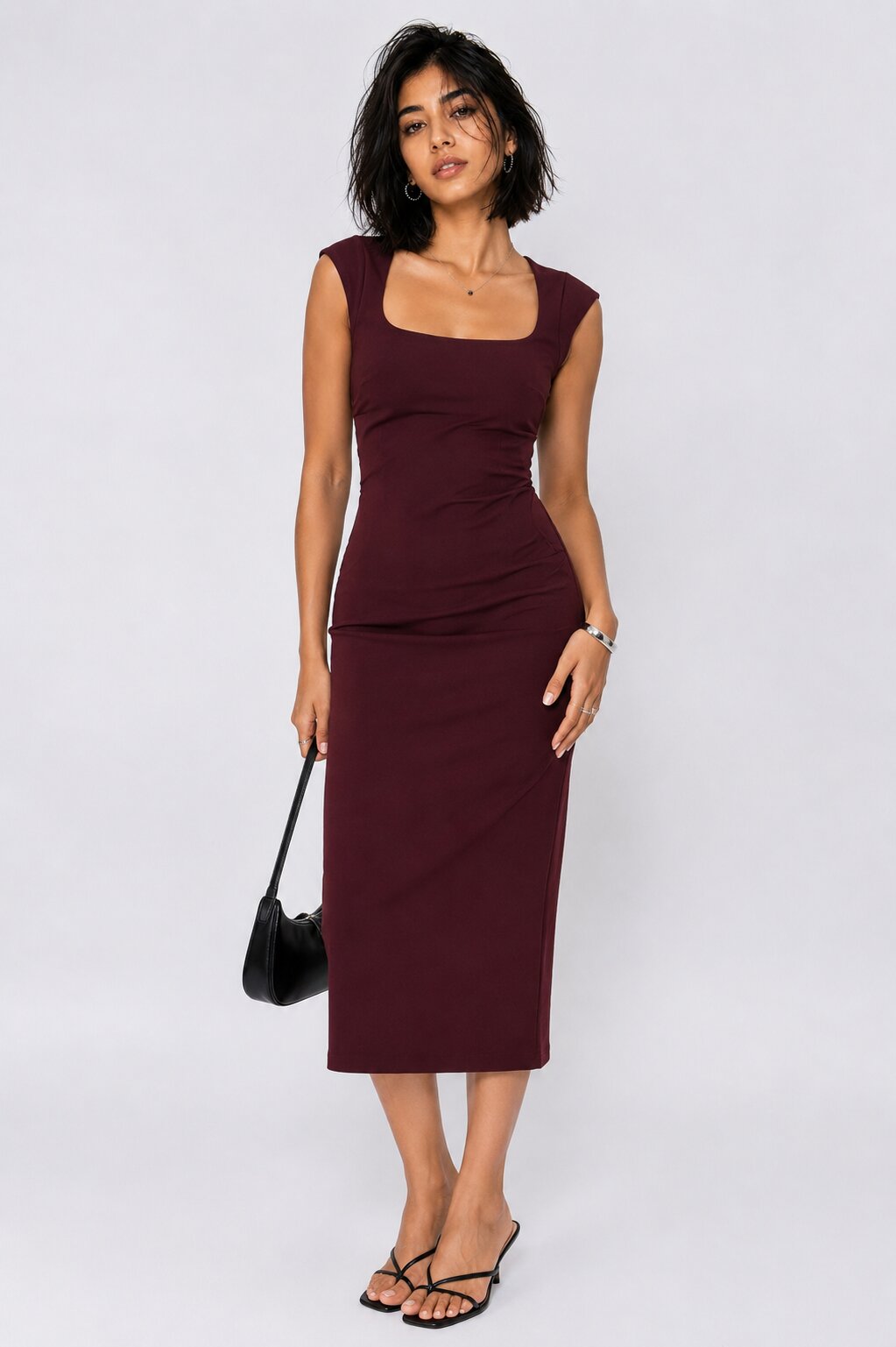 Womens Bodycon Midi Dress - Image 1