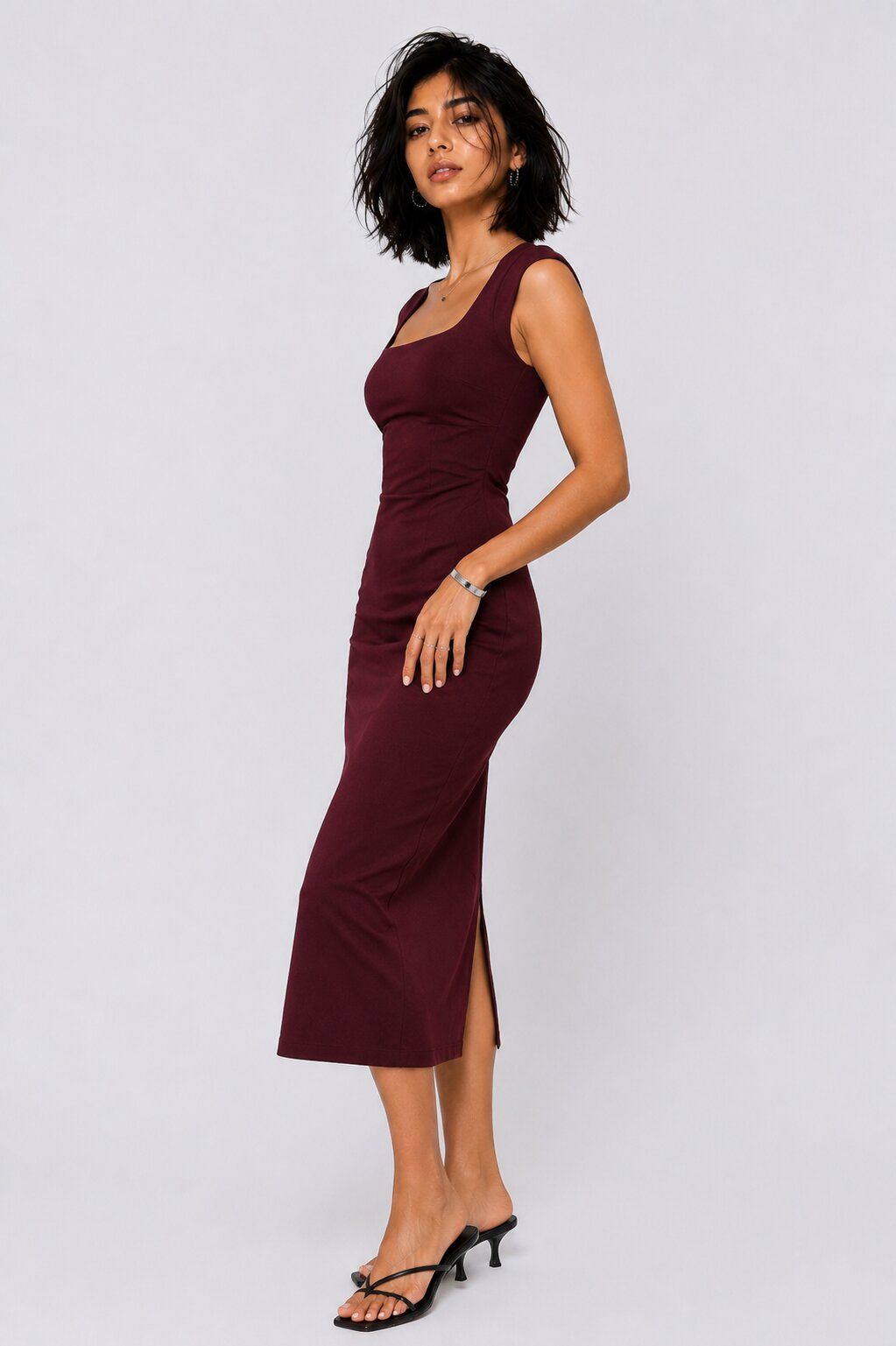 Womens Bodycon Midi Dress - Image 4