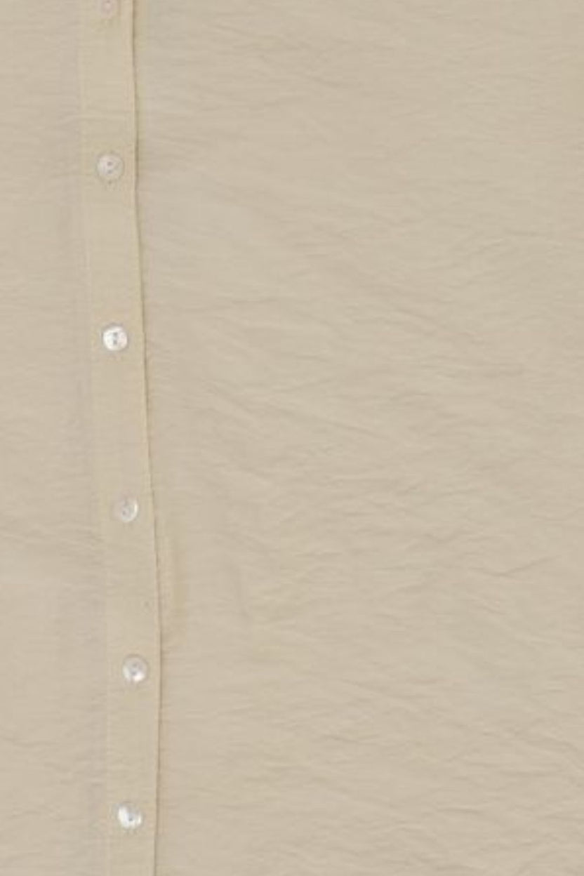 Womens Regular Fit Cream Solid Shirt - Image 8