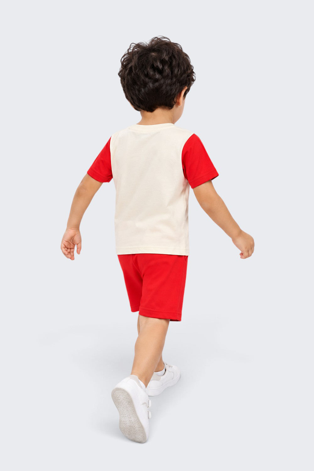 Boys Regular Fit Red Graphic Printed Co-ord Set - Image 3