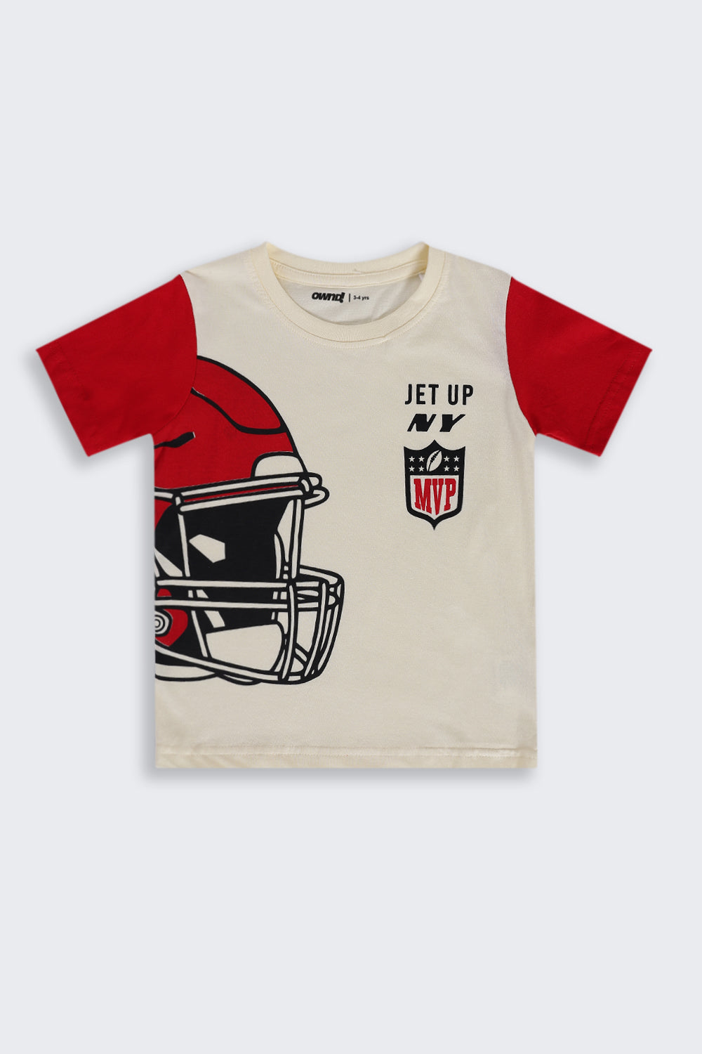 Boys Regular Fit Red Graphic Printed Co-ord Set - Image 4