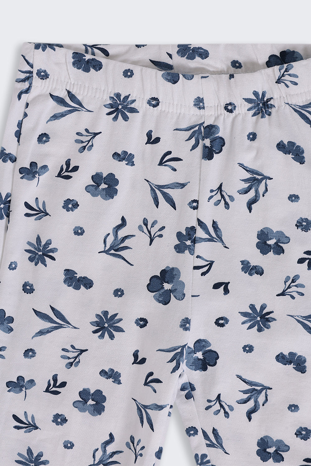 Girls Regular Fit White Floral Legging - Image 5