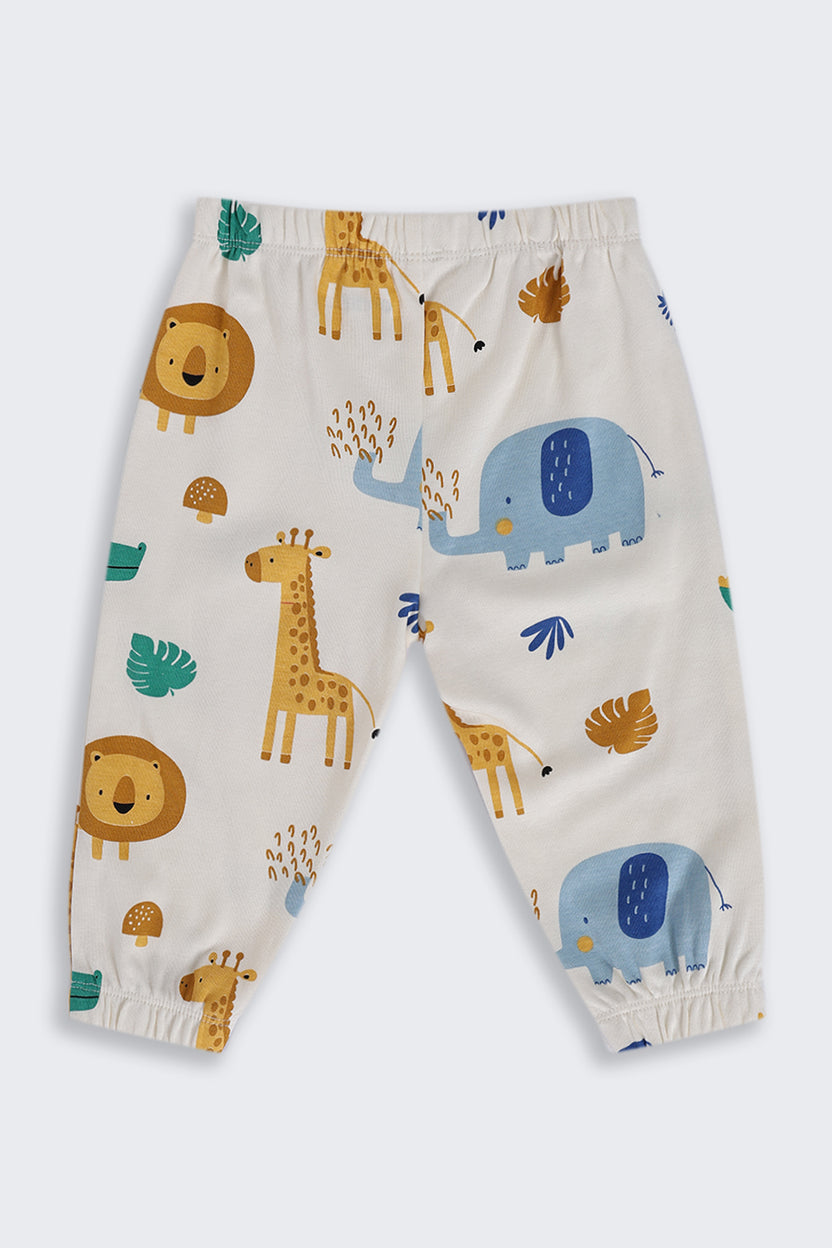 Infant Boys Regular Fit Cream Giraffe Graphic Co-ord Set - Image 5