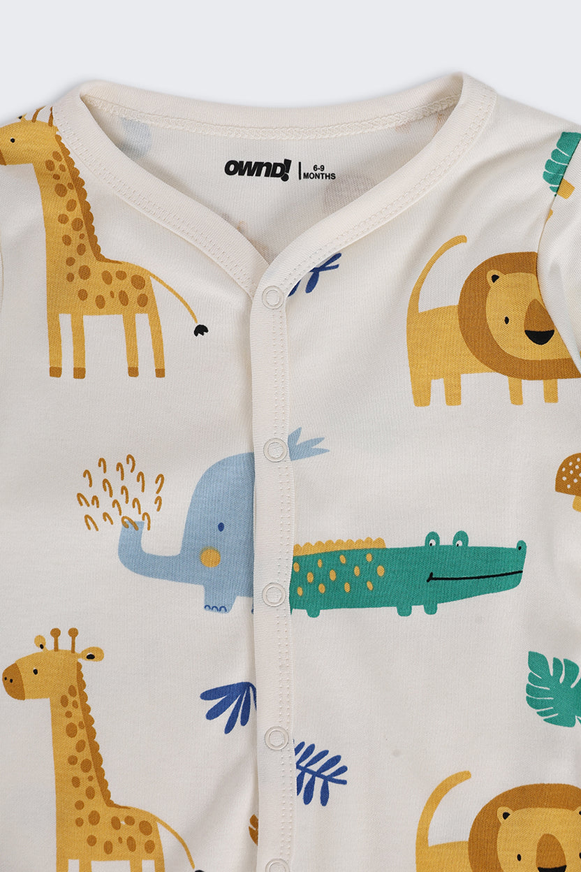 Infant Boys Regular Fit Cream Giraffe Graphic Co-ord Set - Image 6