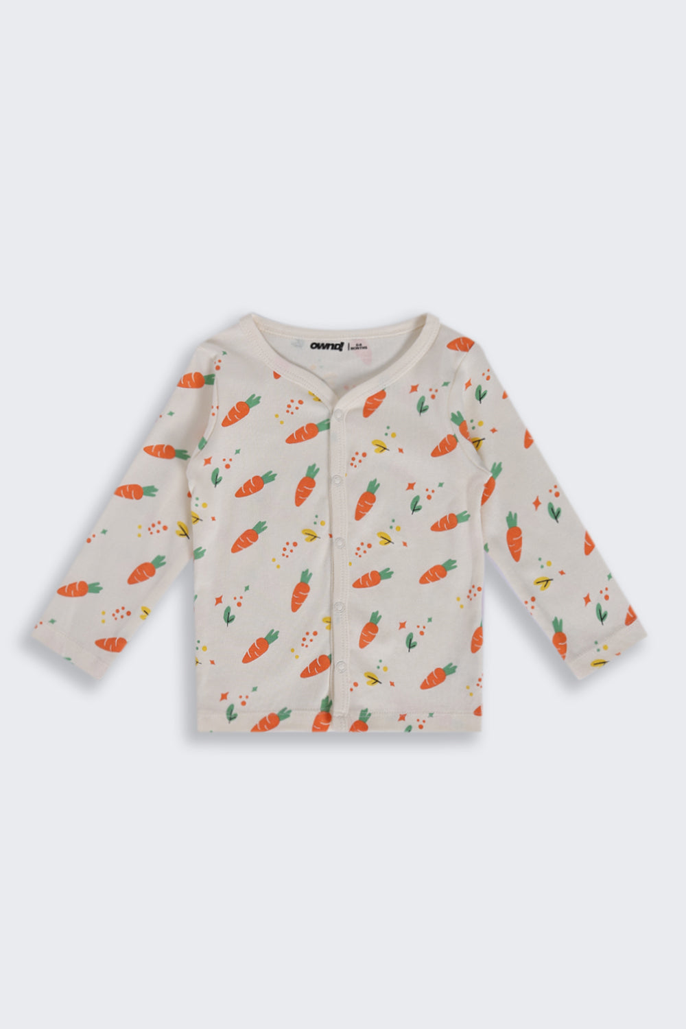 Infant Boys Regular Fit Cream Carrot Printed Co-ord Set - Image 3