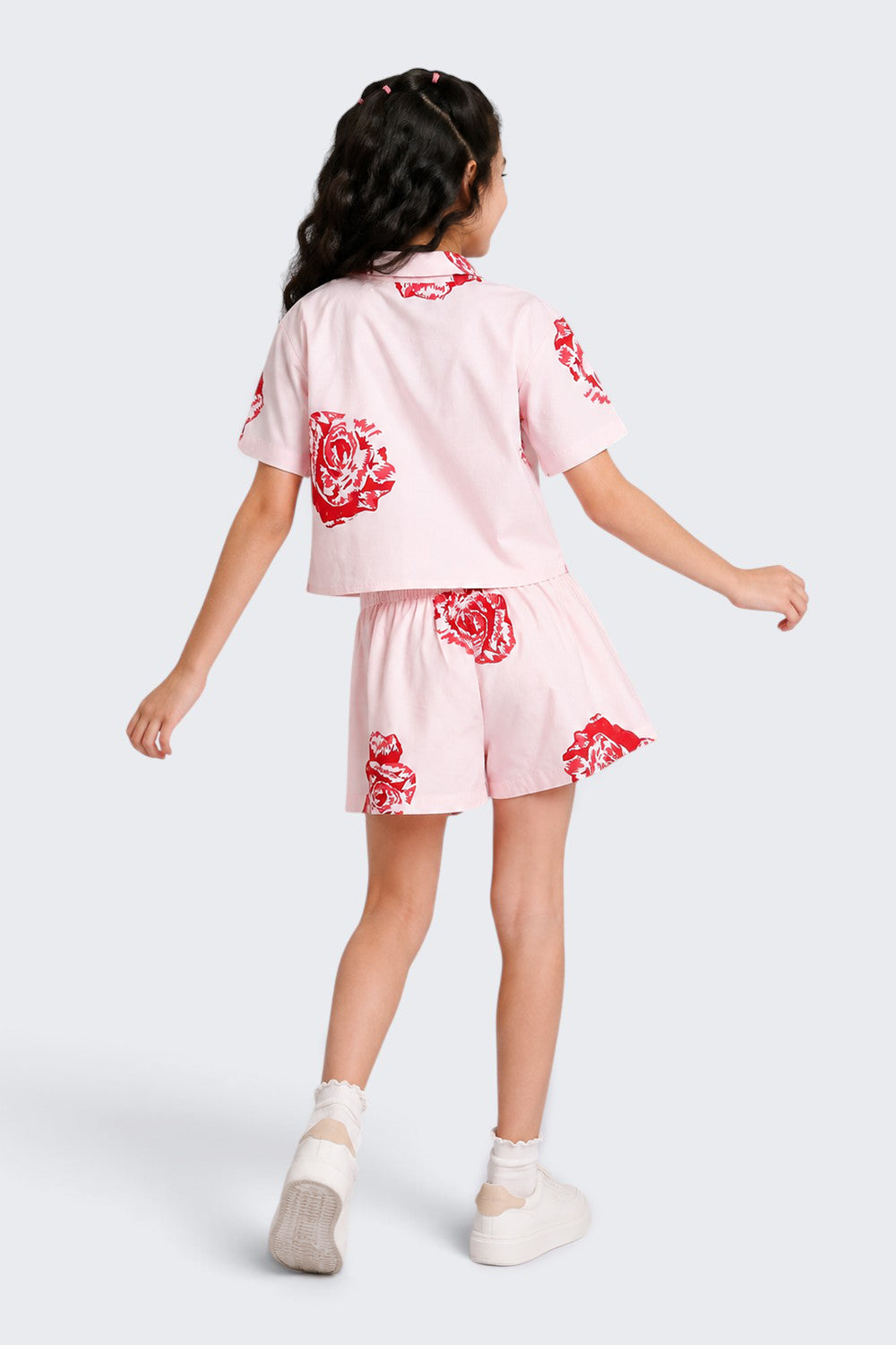 Tweens Girls Boxy Fit Pink Botanical Co-ord Set - Image 3