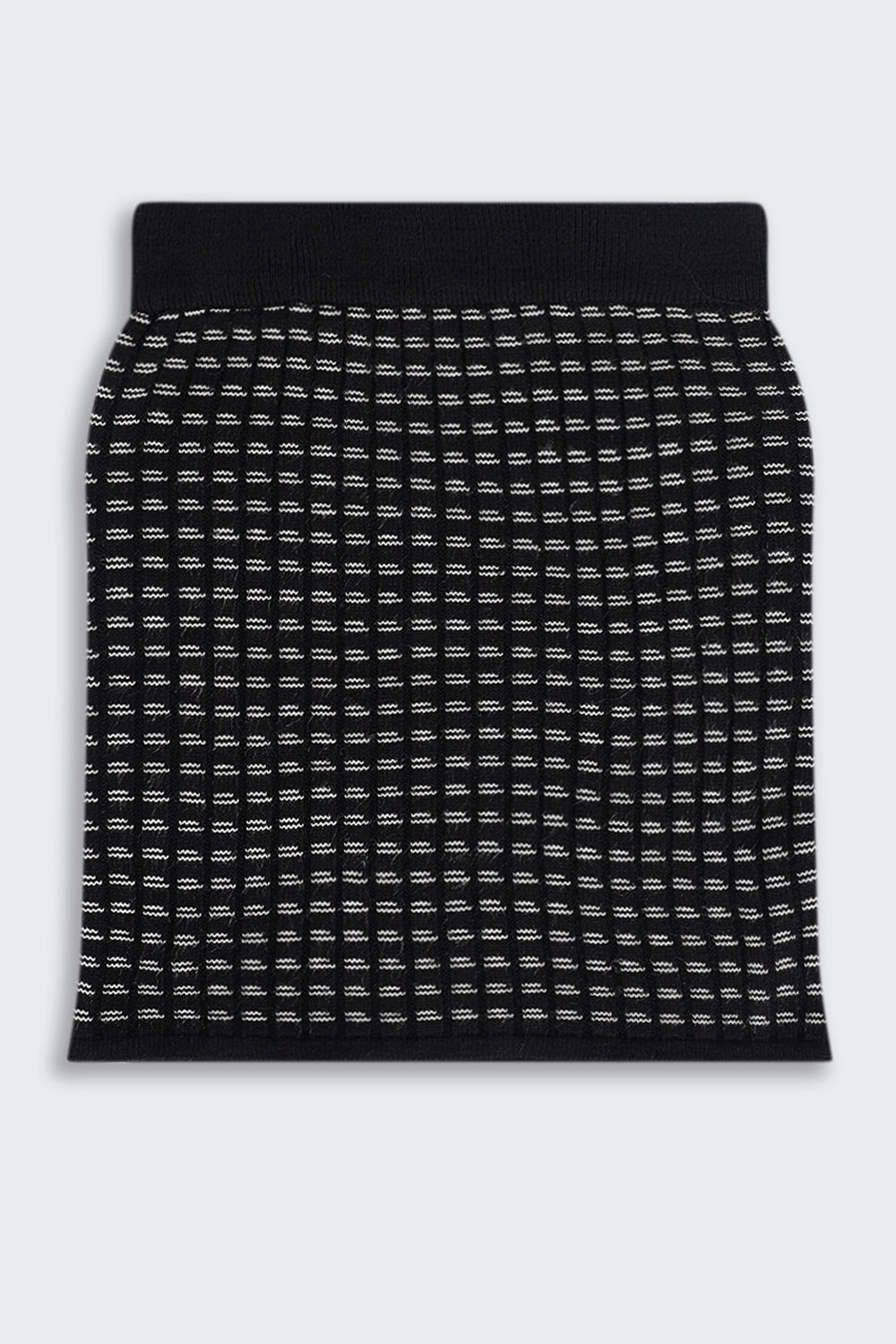 Tweens Girls Mid Rise Black Self Design Skirt - Image 4