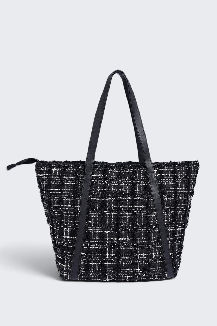Womens  Black Tassel And Pom Pom Detail Tote Bag - Image 5