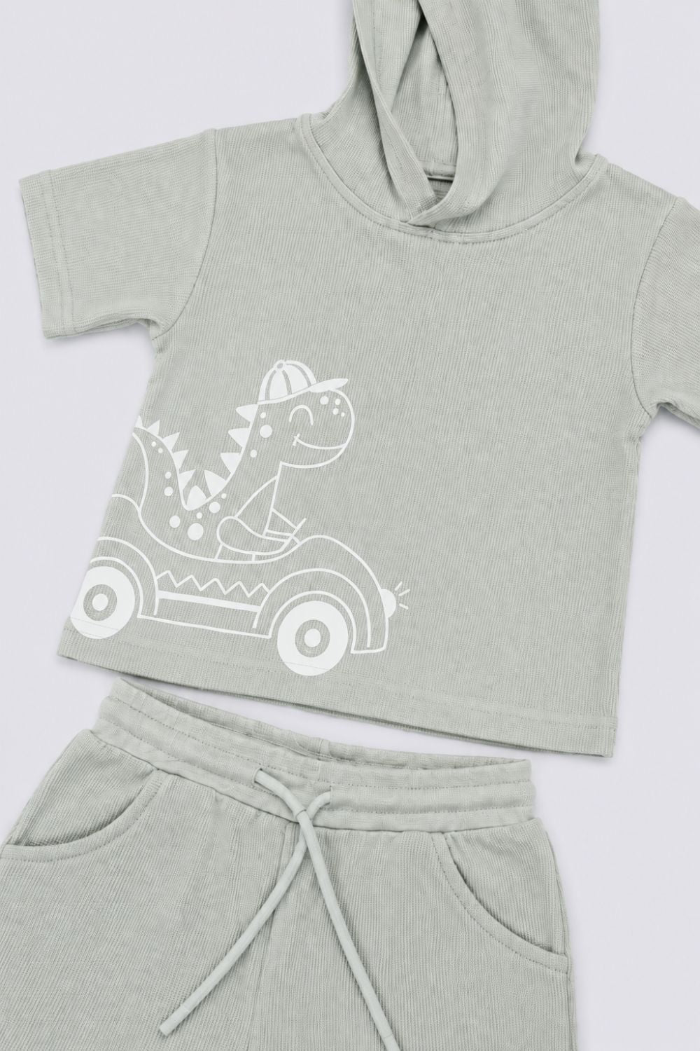 Infant Boys Green Dinosaur Embroidered Co-ord Sets - Image 6