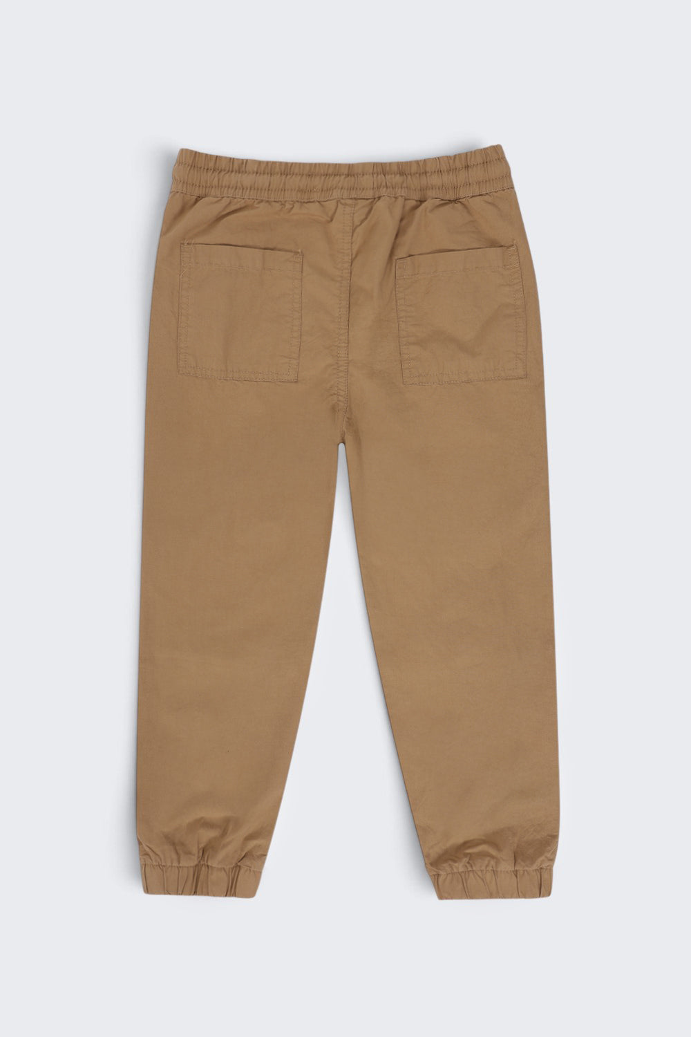 Boys Regular Fit Khaki Solid Casual Jogger - Image 4