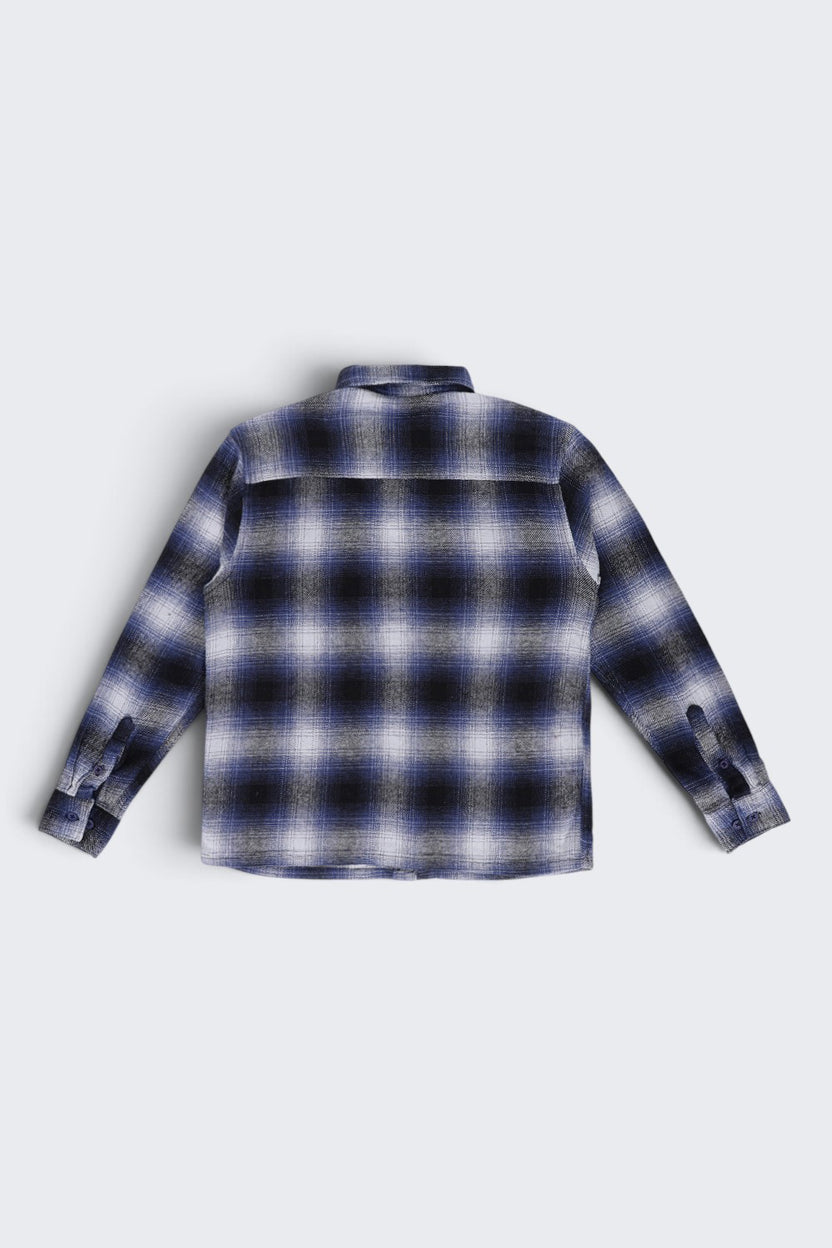 Tweens Boys Navy Checked Flannel Shirt - Image 4