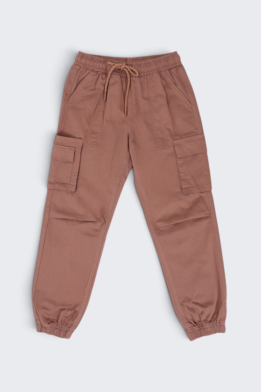 Tweens Boys Brown Cargo Jogger Pant - Image 2