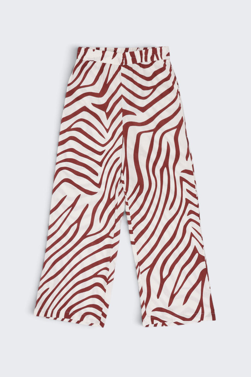 Tweens Girls Brown Zebra Print Co-Ord Set - Image 5